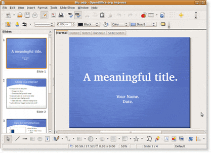 OpenOffice Impress Screenshot